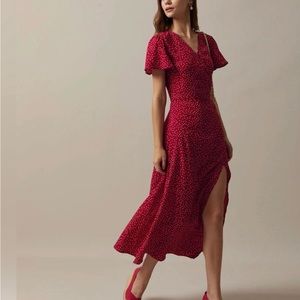 Rihoas NWT Red and white polka dot dress